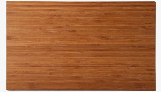 一块黄色的木质案板免抠