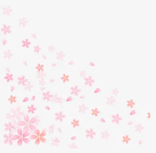 粉色美丽花瓣免抠