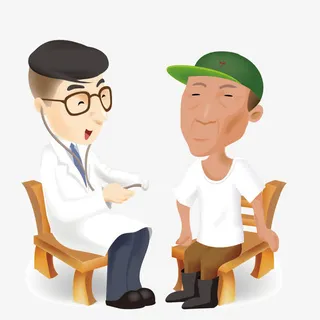 矢量图案素材健康体检医护人员免抠