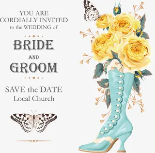 矢量鞋子和鲜花免抠