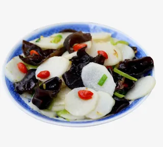 清炒山药木耳免抠