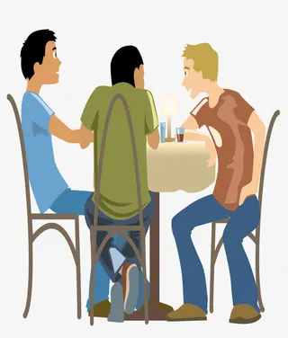 朋友聚餐场景免抠