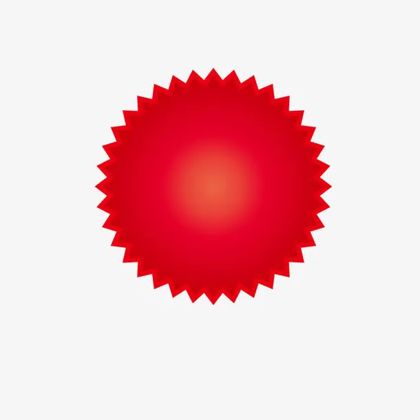 红色促销标签免抠
