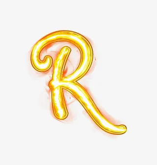 荧光棒字母r免抠