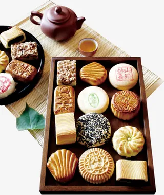 中国风月饼茶壶装饰免抠