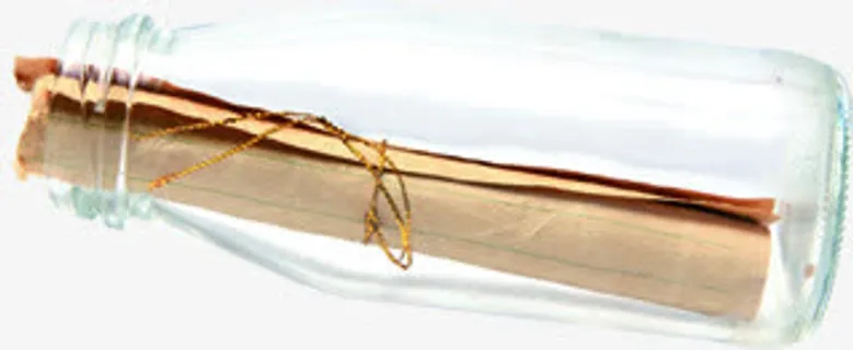 透明漂流瓶夏日免抠