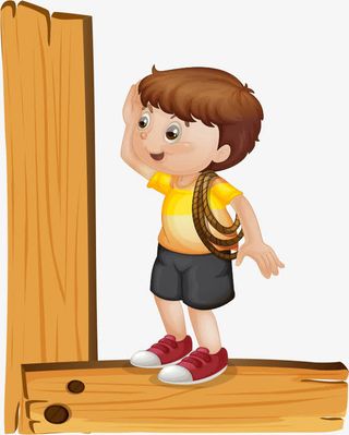 字母上的小朋友免抠