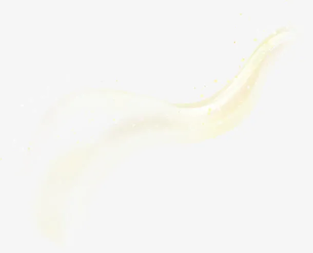 黄色流动线条手绘人物免抠