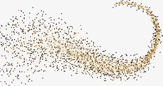 金色闪耀亮片曲线免抠