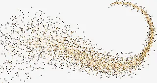 金色闪耀亮片曲线免抠