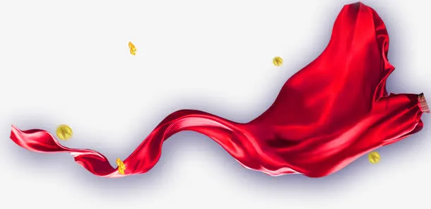 唯美精美飘带丝带金币免抠