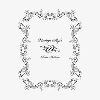 欧美边框花纹矢量免抠素材免抠