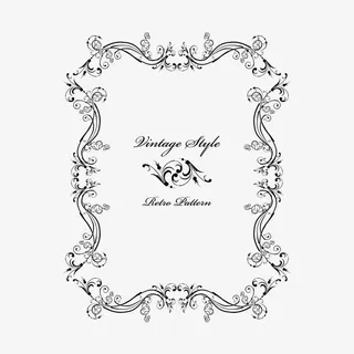 欧美边框花纹矢量免抠素材免抠