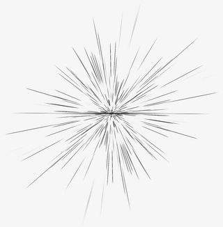 卡通水墨水墨素材  放射状免抠