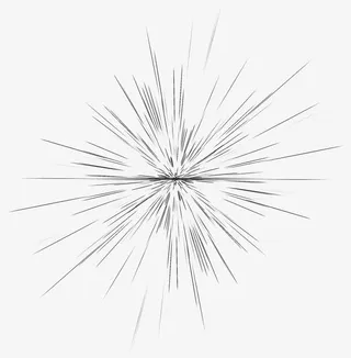 卡通水墨水墨素材  放射状免抠