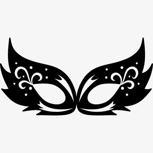 狂欢节面具的设计图标免抠