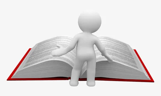 手绘3d小人素材人物卡通 看书免抠