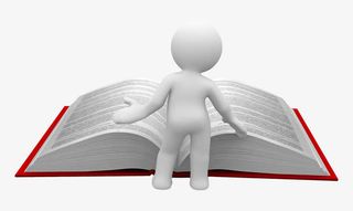 手绘3d小人素材人物卡通 看书免抠