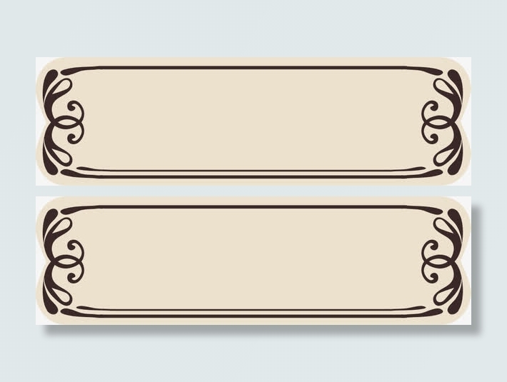 简约花纹边框免抠