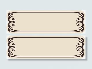 简约花纹边框免抠