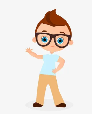 戴眼镜的人 卡通人免抠