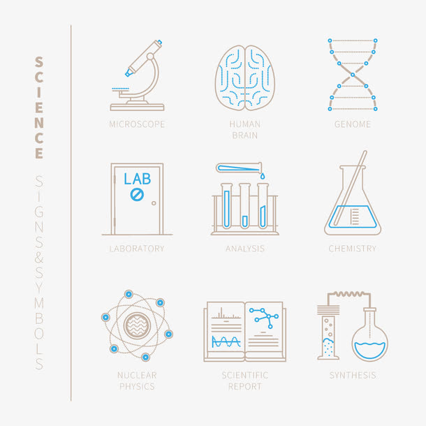 科技感线性图标设计矢量素材免抠