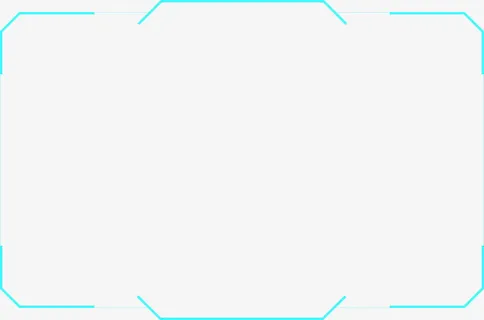 创意合成蓝色科技感边框免抠装饰效果特效元素