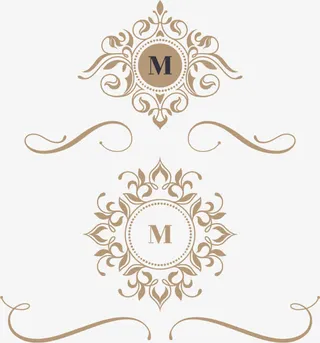 古典花纹装饰矢量素材免抠