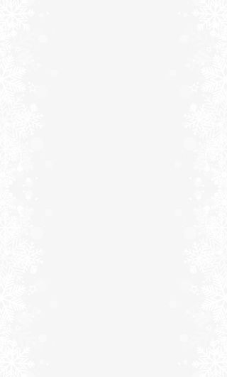 白色雪花边框装饰框矢量免抠