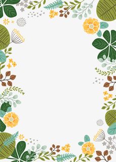 小清新植物边框矢量图免抠