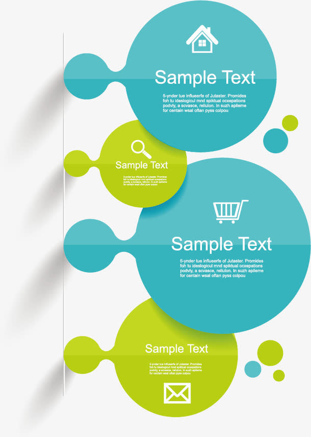 矢量小清新步骤图表免抠装饰ppt元素