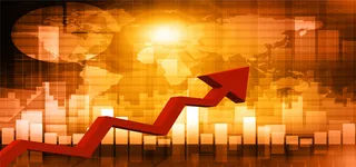 红色箭头商务海报高清