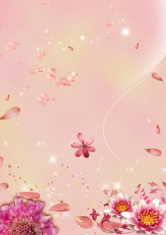妇女节粉色花朵海报背景高清