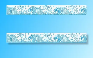 中国风线条感浪花波浪设计素材免抠