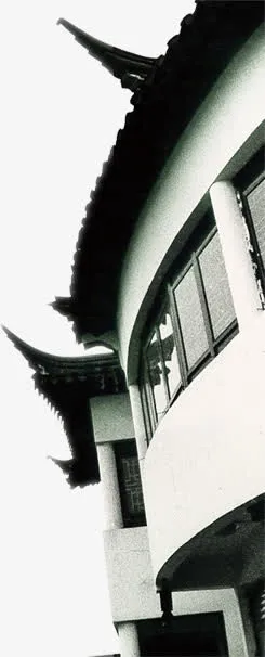 中国风黑色房屋装饰免抠