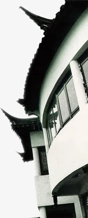 中国风黑色房屋装饰免抠