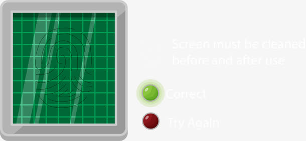 矢量手绘指纹解锁免抠
