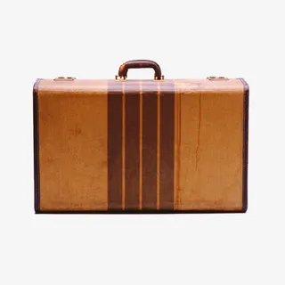 皮革复古旅行箱子免抠