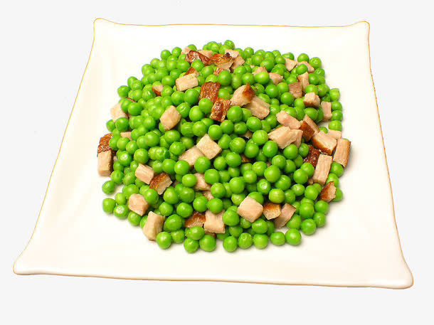 绿豆炒腊肉免抠