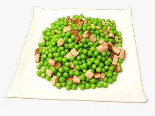 绿豆炒腊肉免抠