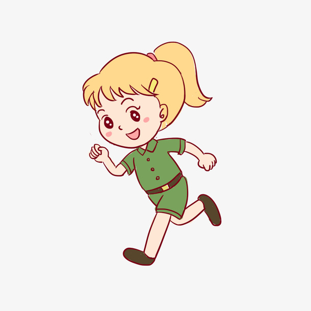 png 透明跑步女生免抠