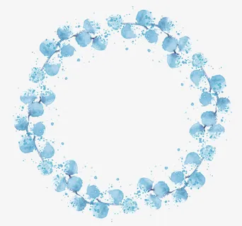 水墨花环免抠