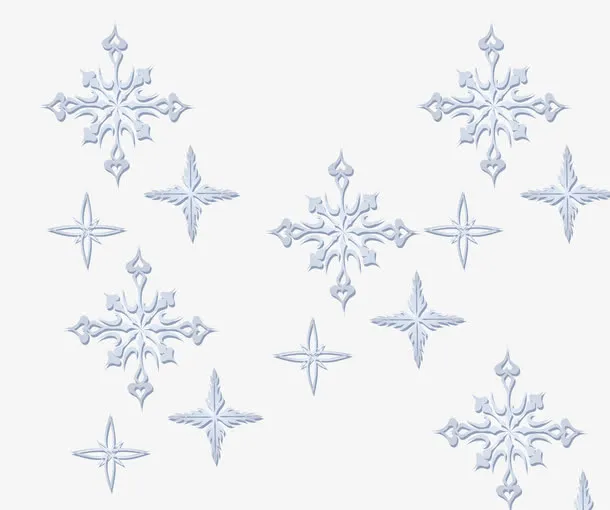 雪花卡通免抠