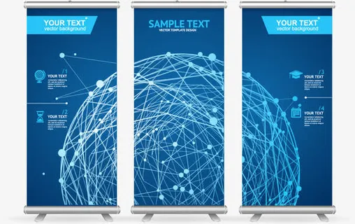折页易拉宝矢量素材免抠