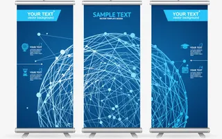 折页易拉宝矢量素材免抠