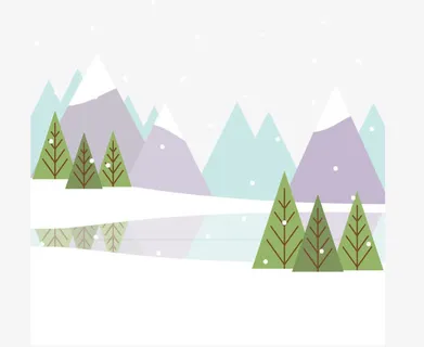 小雪时节插画免抠