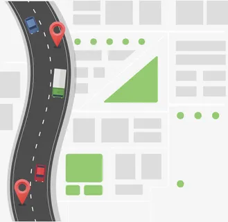 矢量创意交通地图免抠