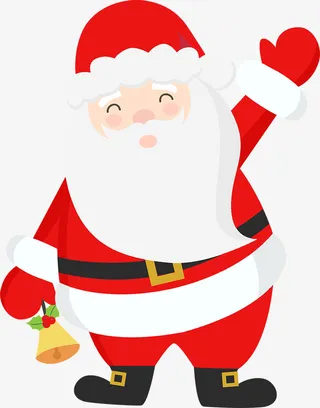 圣诞老人笑眯眯png元素免抠