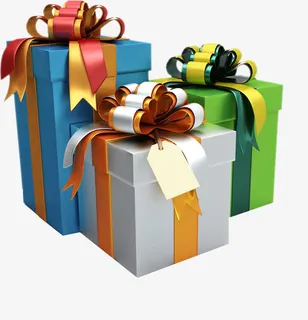 情人节颜色礼盒效果免抠