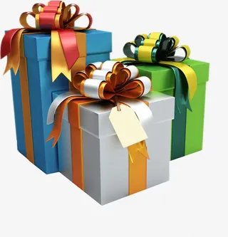 情人节颜色礼盒效果免抠